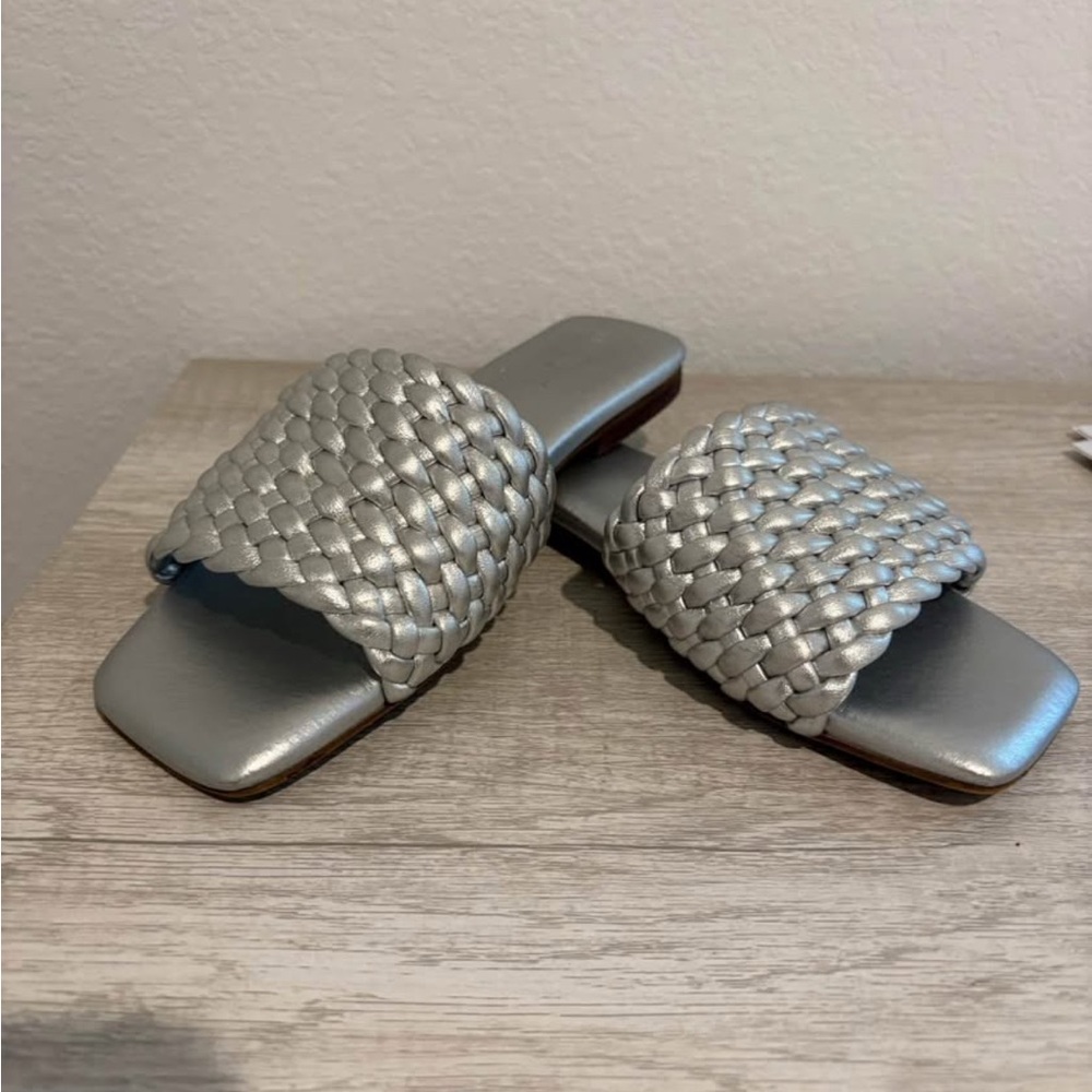 Vince Camuto Silver Woven Sandals